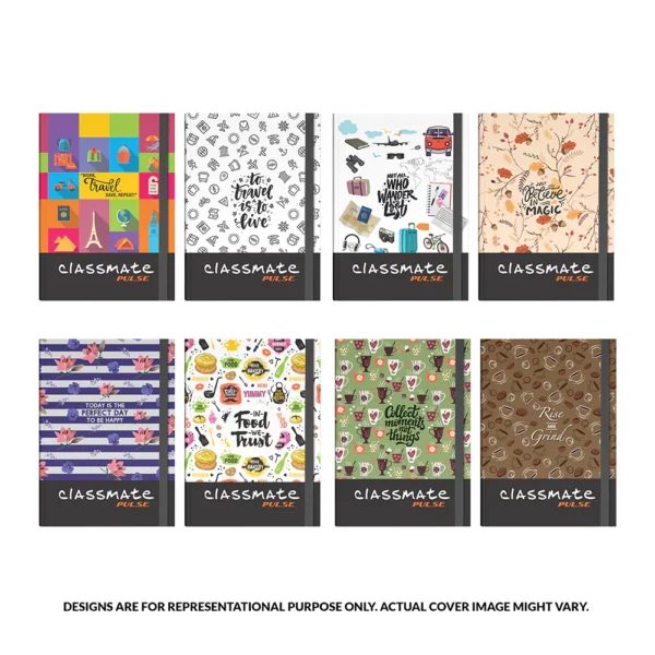 Classmate Pulse Flexi Bound Journals, A5 size, 176 pages, Unruled, Hard Cover - Image 3