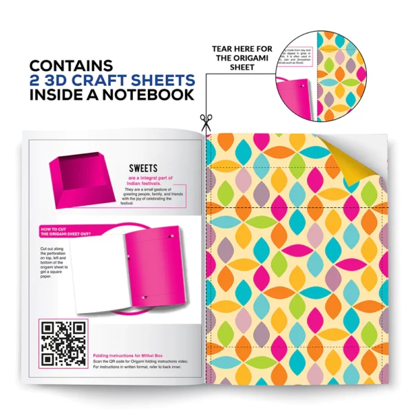 Classmate 3D Craft notebooks, 24.0 cm x 18.0 cm, 172 pages, Unruled, Soft cover - Image 7