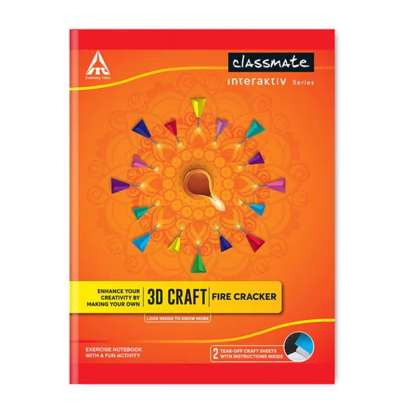 Classmate 3D Craft notebooks, 24.0 cm x 18.0 cm, 172 pages, Ruled, Soft Cover