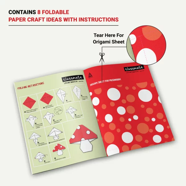 Classmate Interaktiv Origami Craft Book (Assorted) - Fruits & Veggies and Pets - Image 2