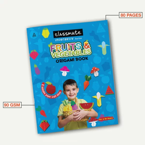 Classmate Interaktiv Origami Craft Book (Assorted) - Fruits & Veggies and Pets - Image 3