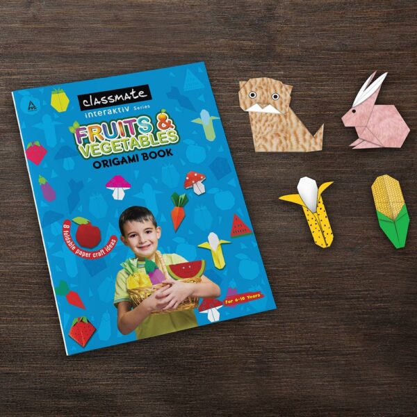 Classmate Interaktiv Origami Craft Book (Assorted) - Fruits & Veggies and Pets - Image 6
