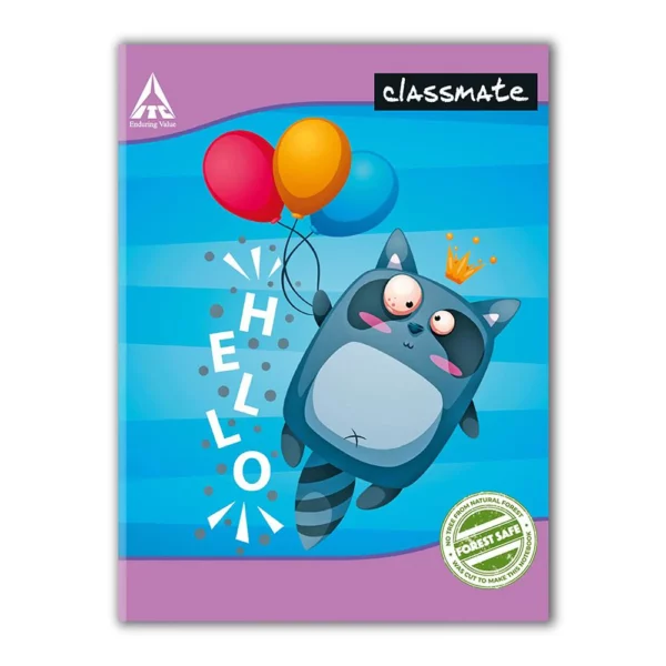 Classmate Notebook, 21.0 cm x 17.0 cm, 96 pages, Unruled, Soft Cover