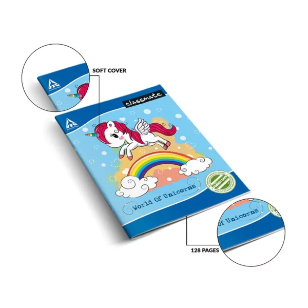 Classmate Notebook, 21.0 cm x 17.0 cm, 128 pages, Unruled, Soft Cover - Image 5