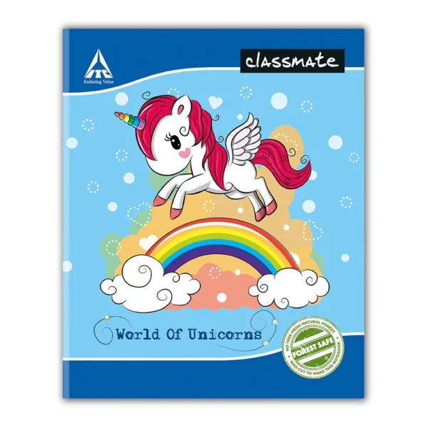Classmate Notebook, 21.0 cm x 17.0 cm, 128 pages, Unruled, Soft Cover